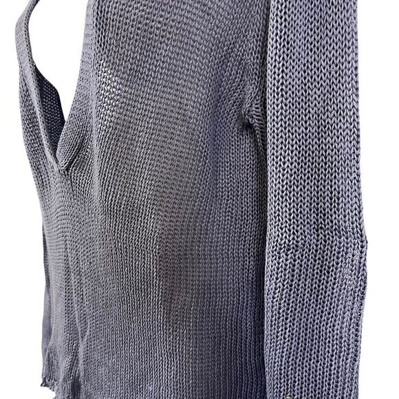 J Jill Womens 100% Mercerized Cotton Violet Oversized Loose Hooded Sweater sz M - Picture 9 of 16